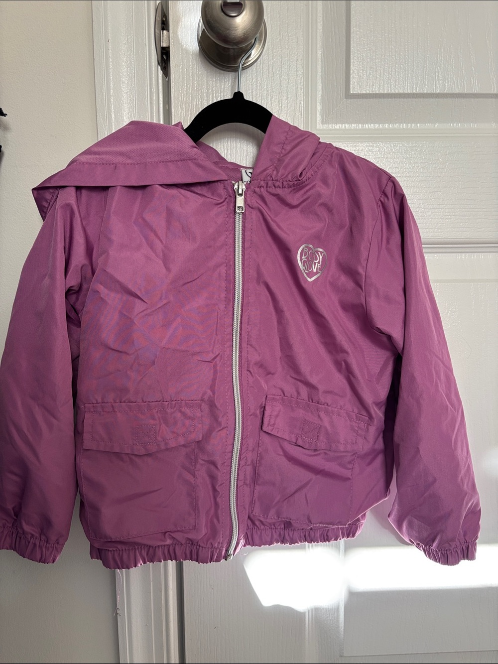 Body Glove Girls Purple-Pink Hooded Rain Jacket